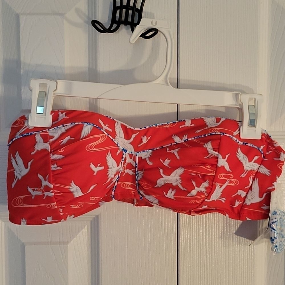 By the Beach Zen Garden bird bikini top size L